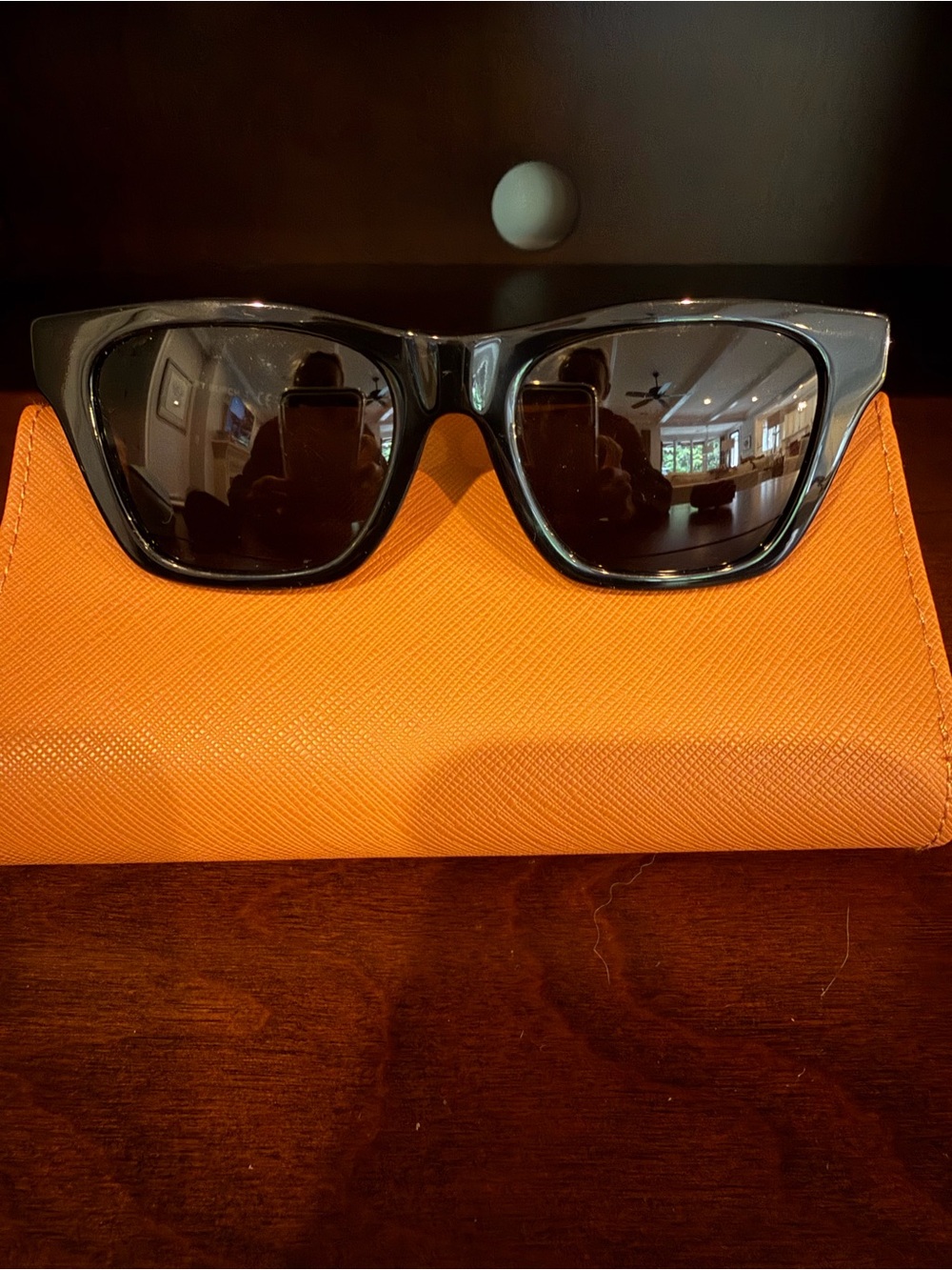 Tory Burch Black Frame Sunglasses with Dark Lenses